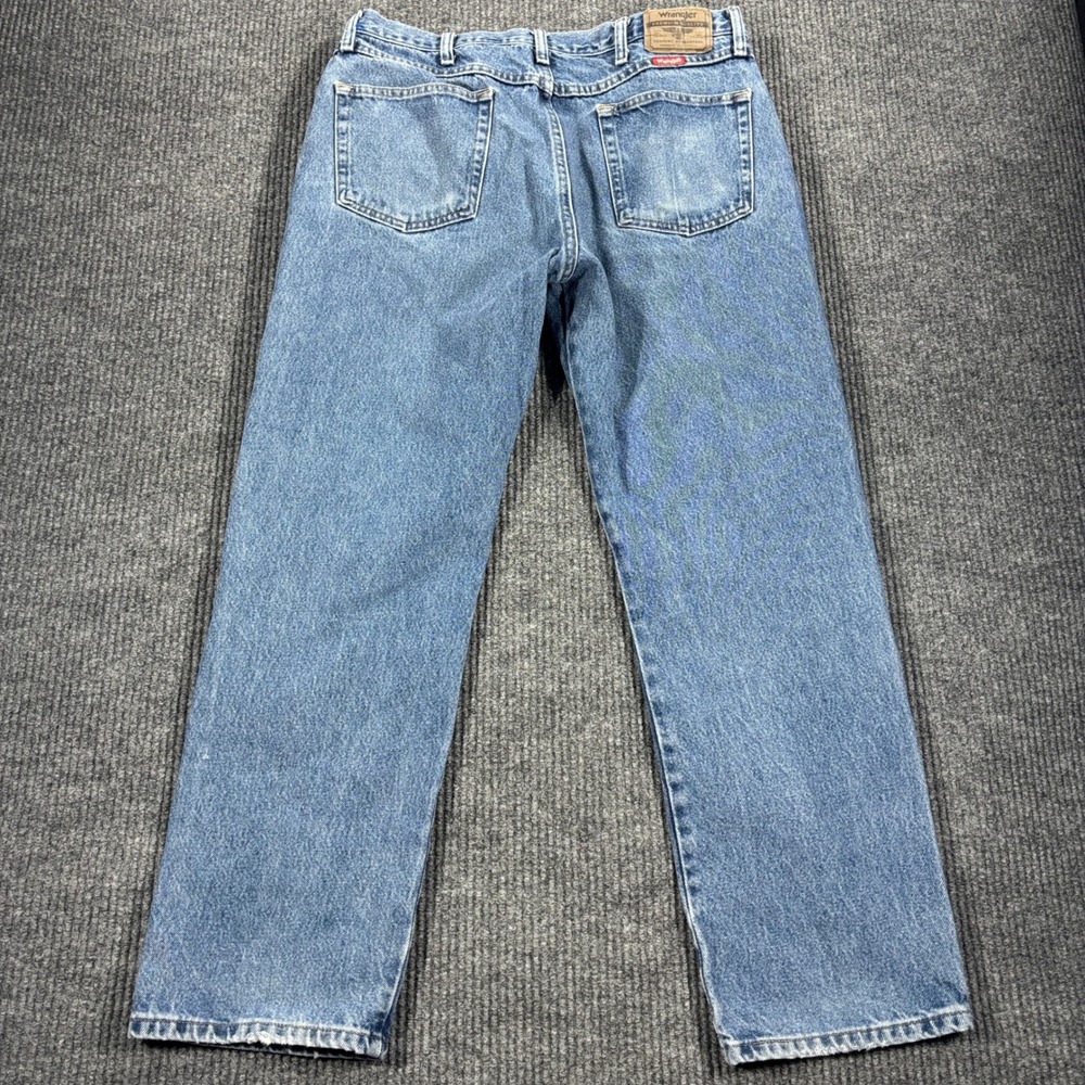 Wrangler Regular Fit Jeans Mens 36x30 Blue Medium Wash Denim 96501DS - Picture 8 of 11